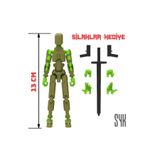 SYK Design Robot 13 Dummy Haki Yeşil Yeşil Tüm Eklemleri Hareketli Aksiyon Figürü Oyuncak