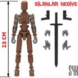 SYK Design Robot 13 Dummy Kahverengi Gri Tüm Eklemleri Hareketli Aksiyon Figürü Oyuncak