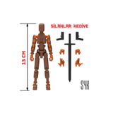 SYK Design Robot 13 Dummy Kahverengi Turuncu Tüm Eklemleri Hareketli Aksiyon Figürü Oyuncak