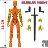 SYK Design Robot 13 Dummy Turuncu Sarı Tüm Eklemleri Hareketli Aksiyon Figürü Oyuncak