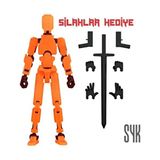SYK Design Robot 13 Dummy Turuncu Siyah Hareketli Eklemleri Oynayan Aksiyon Figürü Oyuncak Hediyelik