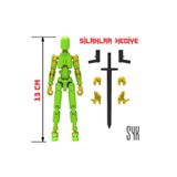 SYK Design Robot 13 Dummy Yeşil Sarı Tüm Eklemleri Hareketli Aksiyon Figürü Oyuncak