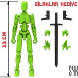SYK Design Robot 13 Dummy Yeşil Yeşil Tüm Eklemleri Hareketli Aksiyon Figürü Oyuncak
