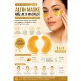 SYKU Altın Göz Altı Maskesi Aydınlatıcı Sıkılaştırıcı Nemlendirici Bakım Maskesi 1 Çift