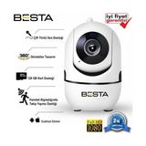Sylar 2mp 1080P Hareket Sensörlü 360 Derece Kablosuz Güvenlik Kamerası 64 GB Sd Kart Dahil
