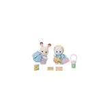 Sylvanian Families Anaokulu Arkadaşları Yol Arkadaşı Ikilisi 5747 Tavşan ve Kedi Bebek Oyun Seti - -