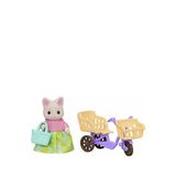 Sylvanian Families Çiçekli Kedi Anne Ve Bisiklet Figür Oyuncak Seti