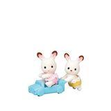 Sylvanian Families Çikolata Kulaklı Tavşan İkiz Bebekleri Figür Oyuncak