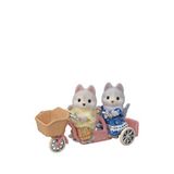 Sylvanian Families Tandem Bisiklet Seti Husky Kardeşler Hayvan Figür Oyuncak