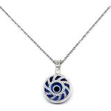 Sylvery Jewels Şeffaf Açık Mavi Renk Göz Nazar Boncuğu Kolye 925 Ayar Gümüş Nazar Boncuğu Kolye