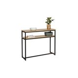 Şym Accessories Şym Design 1 Adet Ahşap Raflı Dekoratif Modern Metal Ayaklı Dresuar RFL9003 - Siyah