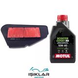 Sym Fiddle 3 125 Motul Yağ Ve Hava Filtre Bakım Seti Bs0034