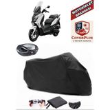 Sym Joymax Z Plus 250 Branda Siyah Arka Çanta Uyumlu(Topcase) Motosiket Brandası Motor Örtüsü Çadır Su Geçirmez Motosiklet Kılıfı Motor Brandası,lastikli,taşıma Torbalı