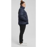 Symirna Kadın Şişme Mont Silikon Elyaflı Su Itici Kumaş - 3XL - Lacivert