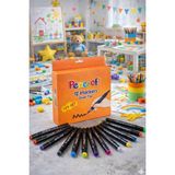 Syn Aksesuar 12 Renk Çift Uçlu Keçeli Kalem Boyama Seti – Ince & Kalın Uç, Canlı Renkler Marker Set - Çok Renkli