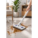 Syn Aksesuar 360° Döner Başlıklı Taşınabilir Mini Mop – Çok Amaçlı Mikrofiber Islak & Kuru Temizlik Paspası - Beyaz