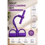 Syn Aksesuar Body Trimmer Çok Fonksiyonlu Vücut Şekillendirme Egzersiz Aleti – Karın, Bacak, Kalça ve Kol Güçlendirme Spor Aparatı - Mor