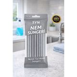 Syn Aksesuar Nem Süngeri – Nemli Toz Alma Süngeri, Çizmez Yüzey Temizlik Süngeri (1 Adet) - Açık Gri
