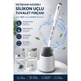 SYN AKSESUAR Yeni Nesil Deterjan Hazneli Silikon Tuvalet Fırçası | Pratik WC Temizlik Seti