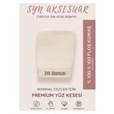 SYN AKSESUAR Yüz Kesesi Doğal Peeling İpek Kese, Cilt Bakımı İçin Özel Hamam Kesesi