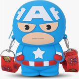Syn İletişim Kaptan Amerika Captan Marvel Yan Omuz Askılı Çocuk Silikon Erkek Çanta Cüzdan Ayarlanabilir Askı Çıkabilir Dokulu Silikon Yapısı Hediye Için Ideal Ürün Ölçüler : Boy 12 cm En 9 cm