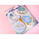Syn İletişim Kawai Astronot Uzay Gemi Gezengen Ufo Planet Pati Post It Postit Yapışkanlı Not Kağıdı Kore Japon Kırtasiye (Yurt Dışından Getirildi )