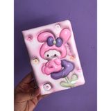Syn İletişim My Melodi Melody Sanrio Y2K Kawai Smile Cute Yumuşak Kapaklı 3D Kabartmalı Ajanda Günlük Not Defter Hediye