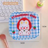 SYN Kawaii Rabbit Tavşan Desenli Hijyenik Ped Çantası | Organizeri | Makyaj & Kozmetik Saklama Çantası | Fermuarlı Mini Düzenleyici - Renk: 04