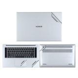 SyncCase Huawei MagicBook 16 Pro 2021 Laptop Sticker HYM-W76 Uyumlu, Honor MagicBook 16 Pro Koruyucu Laptop Kaplama, Üst Alt Kasa ve Palmrest Sticker Gümüş