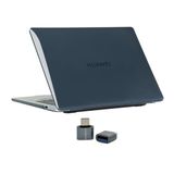 SyncCase Huawei MateBook X Pro 14 Kılıf Uyumlu Kristal Parlak Şeffaf Sert Hard Case İnce Hafif Parmak İzi Bırakmaz Koruma 2022-2024 Siyah