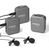 SYNCO 2.4G Kablosuz Lavalier Mikrofon, G1(A2) Lavalier Yaka Mikrofon Verici Alıcı Kiti Akıllı Telefon Tablet Kamera DSLR Youtube Canlı Akış Vlog, -G1A2-Mikrofon-Kablosuz-Lavalier