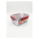 syncticaret Softchef 3'lü Sızdırmaz Saklama Kabı Seti - 375 ml / 800 ml / 1700 ml Dikdörtgen Kilitli Erzak ve Erzak Kutusu, BPA Free Ş...