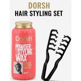 Synee Dorsh Hair Styling Set | Toz Wax + Dalga Veren Mucize Tarak | Hacim Veren, Doğal Görünüm Sağlayan Saç Şekillendirme Seti - Pembe