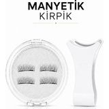 Synee Manyetik Mıknatıslı Kirpik ve Özel Aplikatör Seti 4P01- Yapıştırıcısız Pratik ve Doğal Görünümlü Takma Kirpik - Siyah-4P01