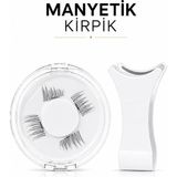 Synee Manyetik Mıknatıslı Kirpik ve Özel Aplikatör Seti 4P02- Yapıştırıcısız Pratik ve Doğal Görünümlü Takma Kirpik - Siyah 4P02