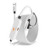 SYNTECH 3M USB 3.0 VR Link Kablosu Meta Quest 3S/3/Quest 2 Uyumlu Ekstra Şarj Portlu Beyaz