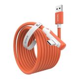 SYNTECH 5 M Usb-C Vr Kablo – Quest2/quest Pro/pico 4 Uyumlu Yüksek Hızlı Bağlantı Kablosu TURUNCU