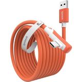 SYNTECH 5 M Usb-C Vr Kablo – Quest2/quest Pro/pico 4 Uyumlu Yüksek Hızlı Bağlantı Kablosu TURUNCU