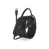 SYNTECH 5M USB 3.0 VR Link Kablosu Meta Quest 3S/3/Quest 2 Uyumlu Ekstra Şarj Portlu Siyah