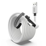 Syntech bağlantı kablosu, 5 m, Meta/Oculus Quest 3/2/Pro ve Pico4/Pro aksesuarları ve PC/Steam VR ile uyumlu, yüksek hızlı PC veri aktarımı, USB 3.0 bağlantı kablosu, VR kulaklık, oyun bilgisayarı