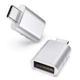 Syntech USB C Adaptör USB 3.0 (2 adet) OTG USB Tip C Adaptör Thunderbolt 4/3 - USB3 iPhone 15 Pro Max MacBook Pro Air 2021 iPad Mini Pro Surface Pro Galaxy Huawei ve daha fazlası ile uyumlu, gümüş