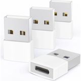 Syntech USB – Usb-C Adaptör (4’lü Paket) | Type-C Dişi – USB Erkek Dönüştürücü | Magsafe, Apple Watch S10/SE/ULTRA 2, iPhone 16/16 Plus/16 Pro Max, Airpods Pro Uyumlu | Beyaz