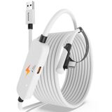 Syntech VR Bağlantı Kablosu 5M/16FT USB 3.0 A'dan C'ye Adaptör, Şarj ve Veri Aktarımı, Meta Quest 3S/3/2/Pro, Pico 4, Steam VR Oyun, Yüksek Hızlı VR Kablosu ile Uyumlu