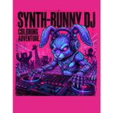 Synth-Bunny DJ Coloring Adventure: A Detailed Grayscale Coloring Book for Teens & Adults Who Love Music, Animals, and Cyberpunk Art