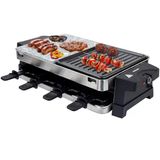 Syntrox Almanya Paslanmaz Çelik Tasarım Raclette Bern, 8 Kişilik Izgara Ve Sıcak Taşla