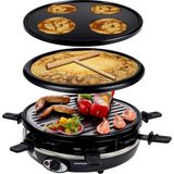 Syntrox Almanya Raclette Izgara Baselrax, Değiştirilebilir Plakalı, 6 Kişilik Masa Izgarası, 1300 Watt Siyah, Yapışmaz Kaplama, Izgara Aksesuarları, 7 Kg, Temizlenmesi Kolay