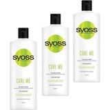 Syoss Curl Me 500 Ml Saç Kremi 3'Lü Set Tüm Saçlar İçin Soya Proteini Özellikli - 1