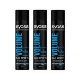Syoss Volume Lift Saç Spreyi, 400 ml, 3'lü Set, Tutuş Seviyesi 4