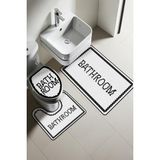 Syr Home Modern Desenli Dijital Baskı 3’lü Banyo Paspas Takımı Yıkanabilir Kaymaz Tabanlı Klozet Takımı KLZ0062 - Renkli