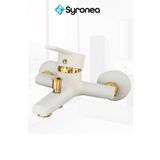 Syronea Beyaz Altın Ağır Gövde Banyo Duş Bataryası Lüx Banyo Lavabo Musluk
